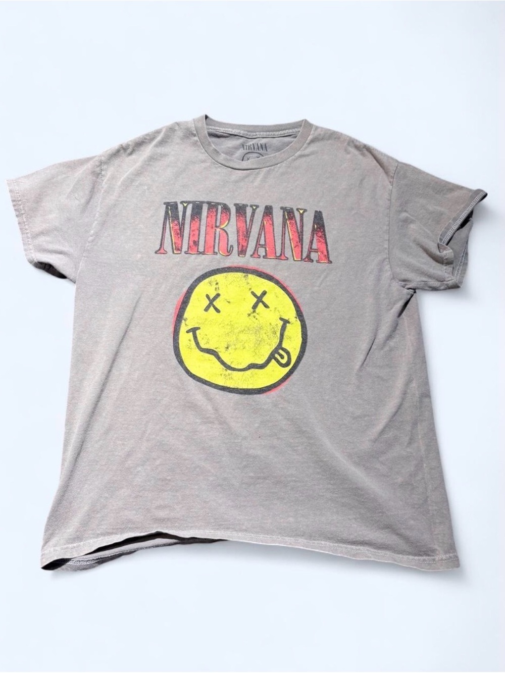 NIRVANA Yellow Smiley Logo Band t-shirt